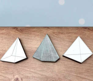 Stemple edukacyjne Figury geometryczne - ostrosłupy (ZESTAW 3 stempli)