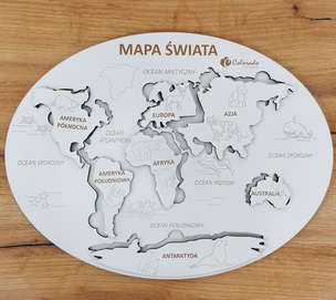Mapa świata. Kontynenty i oceany – puzzle edukacyjne