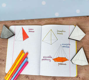 Stemple edukacyjne Figury geometryczne - ostrosłupy (ZESTAW 3 stempli)