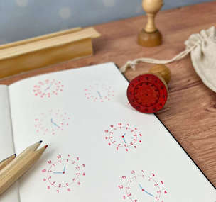 Stempel (pięczątka) do nauki czasu – godziny i minuty