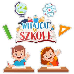 Dekoracja szkolna - Witajcie w szkole XL (9 elementów)