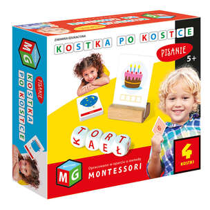 Kostka po kostce. Pisanie (6 kostek) - zabawka edukacyjna Montessori (1)