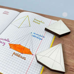 Stemple edukacyjne Figury geometryczne - ostrosłupy (ZESTAW 3 stempli)