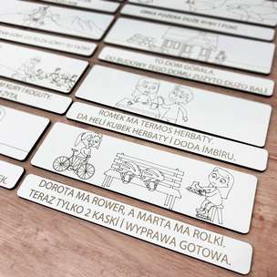 Układanka zdania z sylab prymarnych i sekundarnych cz. 5 - zestaw do nauki czytania 5