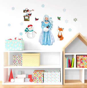 Dekoracje szkolne i przedszkolne - Pani Zima (16 elementów)