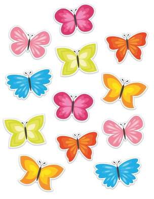 Dekoracje ozdoby Wiosna - Motyle 03 - duży zestaw 3D (30 elementów, dwustronne) (1)