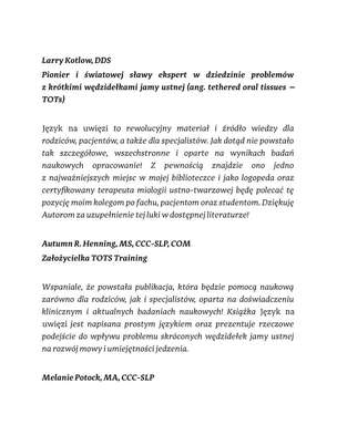 Język na uwięzi. Jak niewielka struna pod językiem wpływa na proces karmienia, mowę, jedzenie i wiele innych aspektów naszego życia