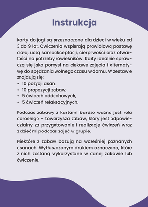 Karty do jogi. Zabawy relaksacyjne dla dzieci 3-9 lat