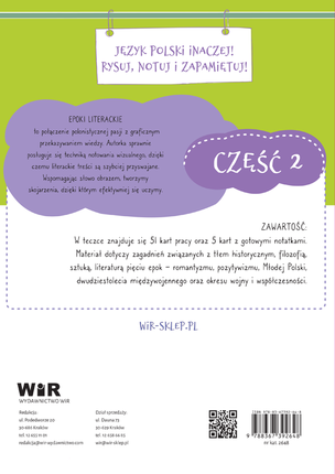 Epoki literackie. Graficzne karty pracy dla liceum i technikum. Część 2