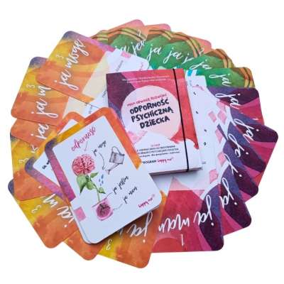Karty Odporności Psychicznej Happy Me. 21 kart z inspiracjami do budowania odporności psychicznej dziecka (Wydanie II, rozszerzone)