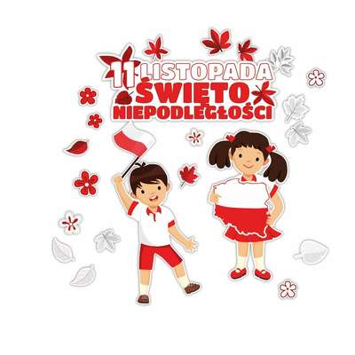 Dekoracje szkolne patriotyczne - 11 listopada Święto Niepodległości XL (20 elementów)