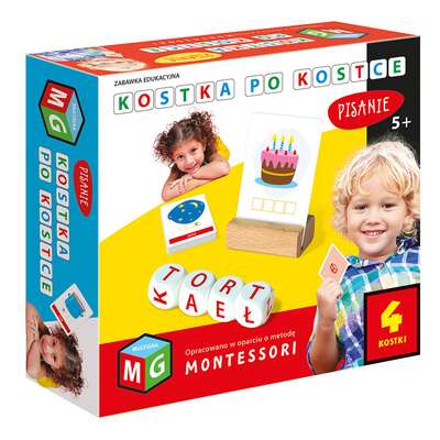 Kostka po kostce. Pisanie (6 kostek) - zabawka edukacyjna Montessori (1)