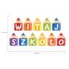 Dekoracje szkolne. Napis Witaj Szkoło DUŻY (17 elementów, jednostronny) (1)