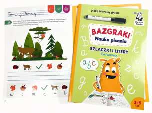 Kapitan Nauka. Bazgraki. Nauka pisania. Szlaczki i litery. Ćwiczenia