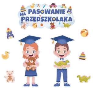 Dekoracje przedszkolne. Pasowanie na przedszkolaka (32 elementy, dwustronne) (1)
