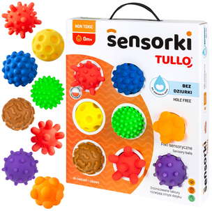 Piłki sensoryczne Sensorki bez dziurki - zestaw 8 sztuk