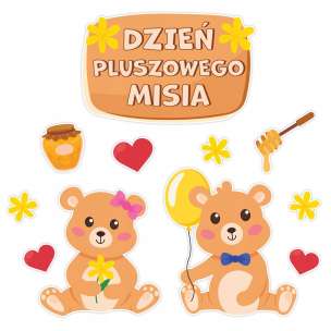 Dekoracje przedszkolne - Dzień Pluszowego Misia (11 elementów)