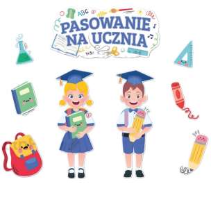 Dekoracje szkolne - Pasowanie na ucznia XL (9 elementów)