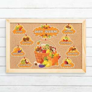 Dekoracje szkolne i przedszkolne - Dary jesieni (10 elementów)