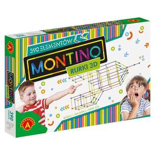 Montino. Rurki 3D (390 elementów) - kreatywny zestaw do budowania i zabawy