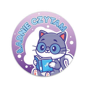 Naklejki motywacyjne Pochwały. Ładnie czytam (24 szt., 40 mm)