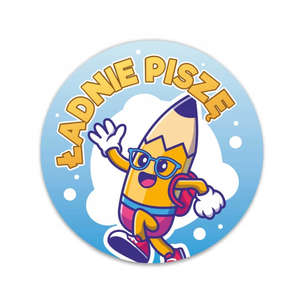 Naklejki motywacyjne Pochwały. Ładnie piszę (24 szt., 40 mm)