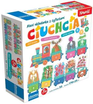 Maxi układanka z cyferkami. Ciuchcia