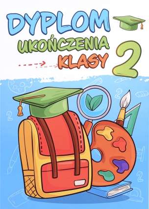 Dyplom ukończenia klasy drugiej (składany, A4) - ZESTAW 5 szt.