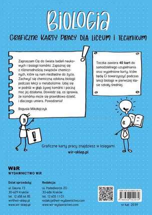 Biologia. Graficzne karty pracy dla liceum i technikum. Poziom podstawowy. Zestaw 1