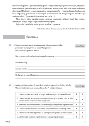 Czytanie ze zrozumieniem. Wybór testów dla klas 7-8. Teksty publicystyczne