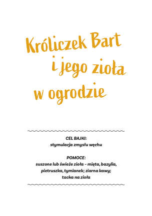 Przygody króliczka Barta i sówki Kui. Bajki sensoryczne