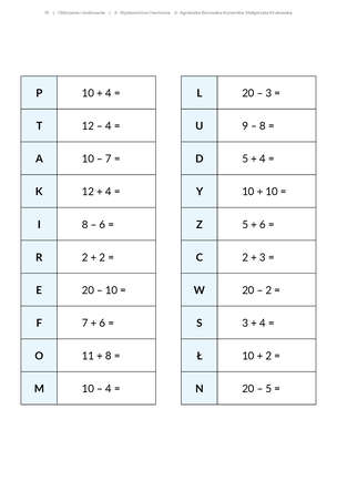 Obliczanie i kodowanie. Materiały na zajęcia rewalidacyjne i korekcyjno-kompensacyjne dla uczniów ze specjalnymi potrzebami edukacyjnymi