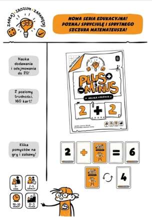 Plus i minus. Nauka liczenia - edukacyjna gra karciana