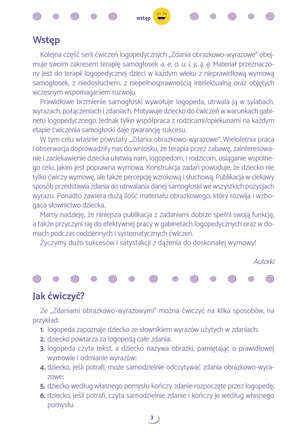 Zdania obrazkowo-wyrazowe. Materiał do terapii samogłosek