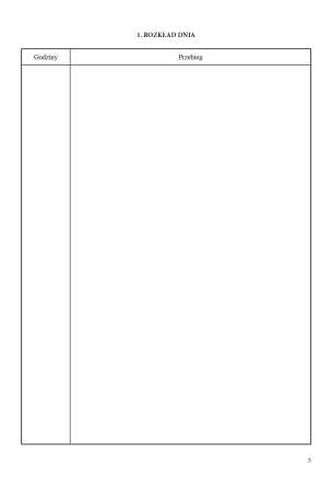 Przyszłość jest w Twoich rękach. Dziennik zajęć grupy przedszkolnej. Zapis dzienny