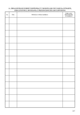 Przyszłość jest w Twoich rękach. Dziennik zajęć grupy przedszkolnej. Zapis dzienny