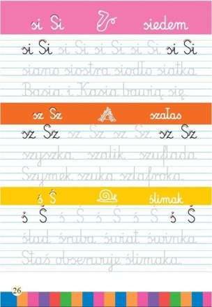 Idę do szkoły. Zeszyt kaligraficzny. Litery