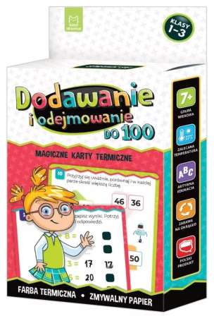 Dodawanie i odejmowanie do 100. Magiczne karty termiczne
