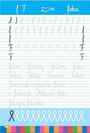 Idę do szkoły. Zeszyt kaligraficzny. Litery