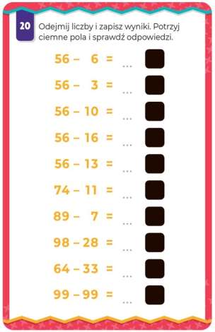 Dodawanie i odejmowanie do 100. Magiczne karty termiczne