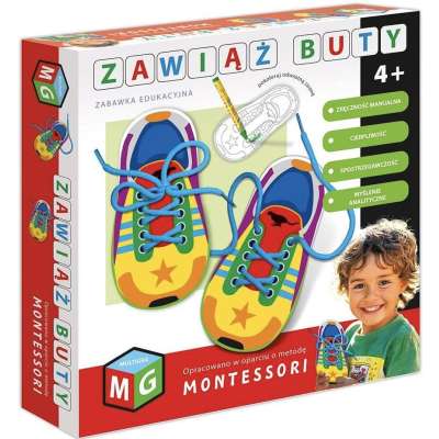 Zawiąż buty - zabawka edukacyjna Montessori
