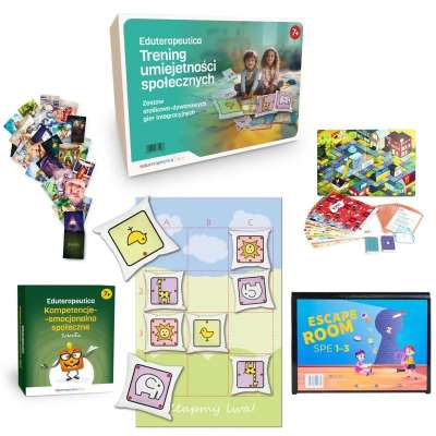 Eduterapeutica Lux. Trening Umiejętności Społecznych. Zestaw stolikowo-dywanowych gier integracyjnych