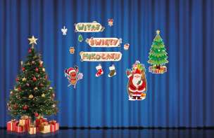 Dekoracje ozdoby świąteczne - Witaj Święty Mikołaju (13 elementów)