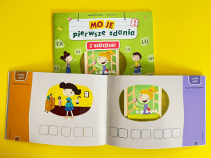 Moje pierwsze zdania z naklejkami. Zeszyt 1