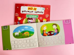 Moje pierwsze zdania z naklejkami. Zeszyt 2