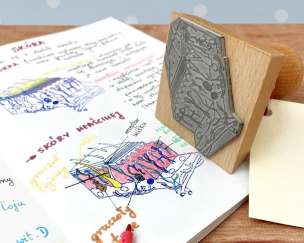 Stempel edukacyjny - skóra (przekrój)