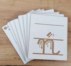 Alfabet do nauki pisania. Znaki diakrytyczne (małe litery) - pomoc dydaktyczna