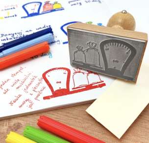 Stempel edukacyjny - Waga (dekagramy)