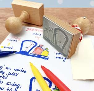 Stempel edukacyjny - Waga (dekagramy)