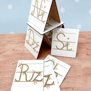 Alfabet do nauki pisania. Wieloznaki (małe litery) - pomoc dydaktyczna (1)